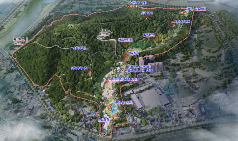 김천시 고성산 트래킹코스, 황산공원 개발